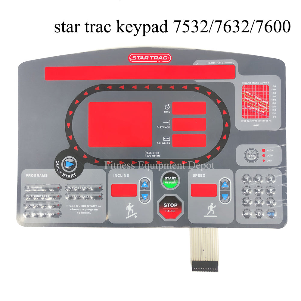 Quick Start Button Stop Button Keypad for STAR TRAC 7532 7632 7600 Treadmill Spare Parts for STARTRAC Treadmill Repair