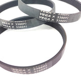 2pcs/lot Poly V-belt 338EPJ 6 Ribs VEGA Treadmill Drive Belt Rubber Belt Multi Wedge Belt
