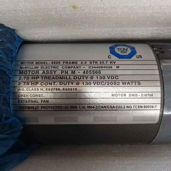 1pcs 2.75 HP Treadmill Engine Motor ASSY PN M-405566 130 VDC Motor Model 4600