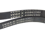2pcs/lot VEGA V-Belt PJ584 230J 4/5/6/7 Ribs Rubber Drive Belt Multi Groove Belt Multi Wedge Belt