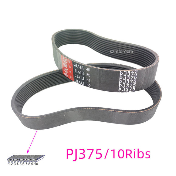 1pcs Rubber Treadmill Drive Belt PJ375 10Ribs Multi Groove Belt Multi Wedge Belt