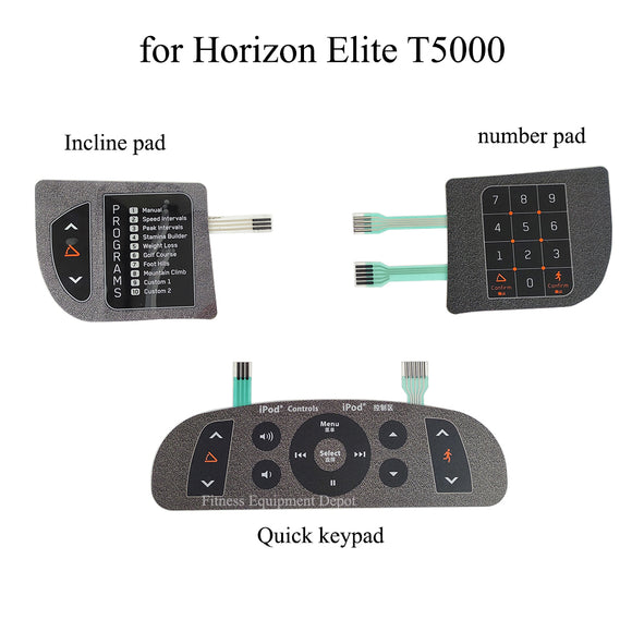 Keypad Numberpad Quick keypad for Horizon Elite T5000 Treadmill Parts for Johnson Repair