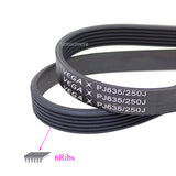VEGA V-Belt PJ635 250J 3/4/5/6/7/8 Ribs Treadmill Motor Belt Rubber Multi Groove Belt Drive Belt Transmission Timing Belt
